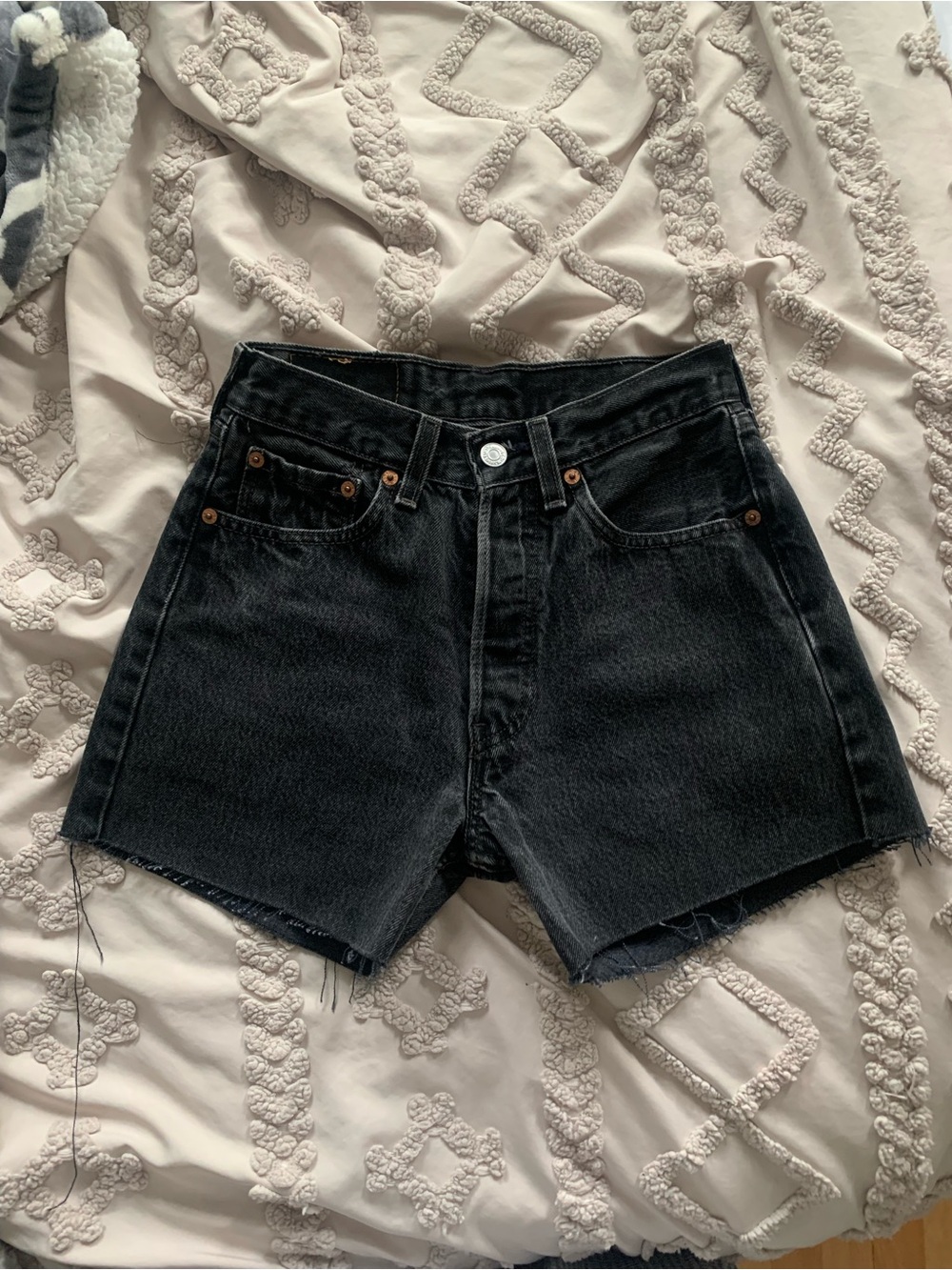 Levi's Black Cutoff Jean Shorts